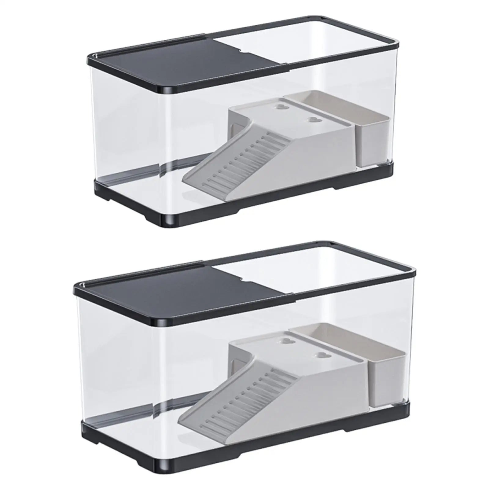 Reptile Habitat Turtle Aquarium Box with Lid Multifunction Terrarium Supplies for Turtles Fishes Amphibians
