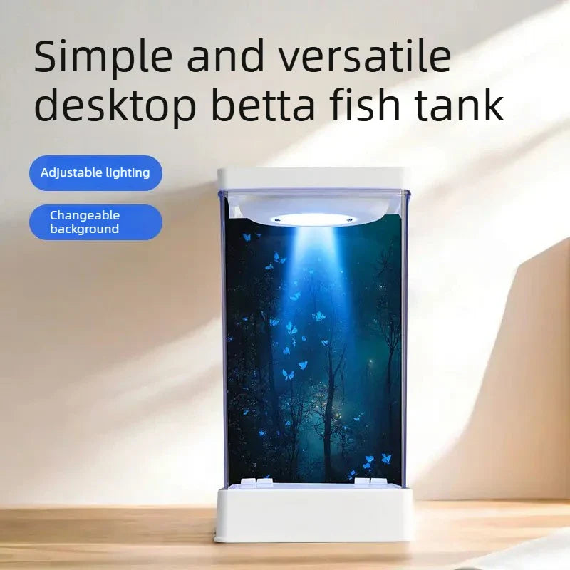 Small Aquarium Compact Aquarium Starter Kit With Light And Filter Home Decor Small Landscape Supplies For ng Room Office