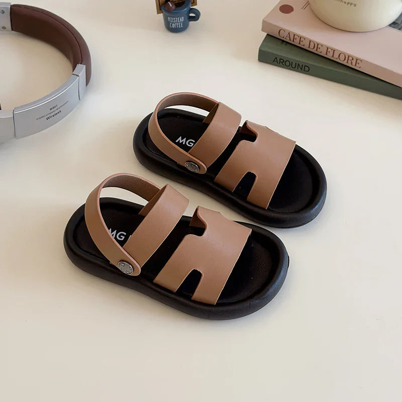 Fashion Spring Child Sandal Summer New Shoe Boy Girl Slippers Soft Bottom Non-slip Kid Shoes Baby Velcro Beach Sandal Slippers