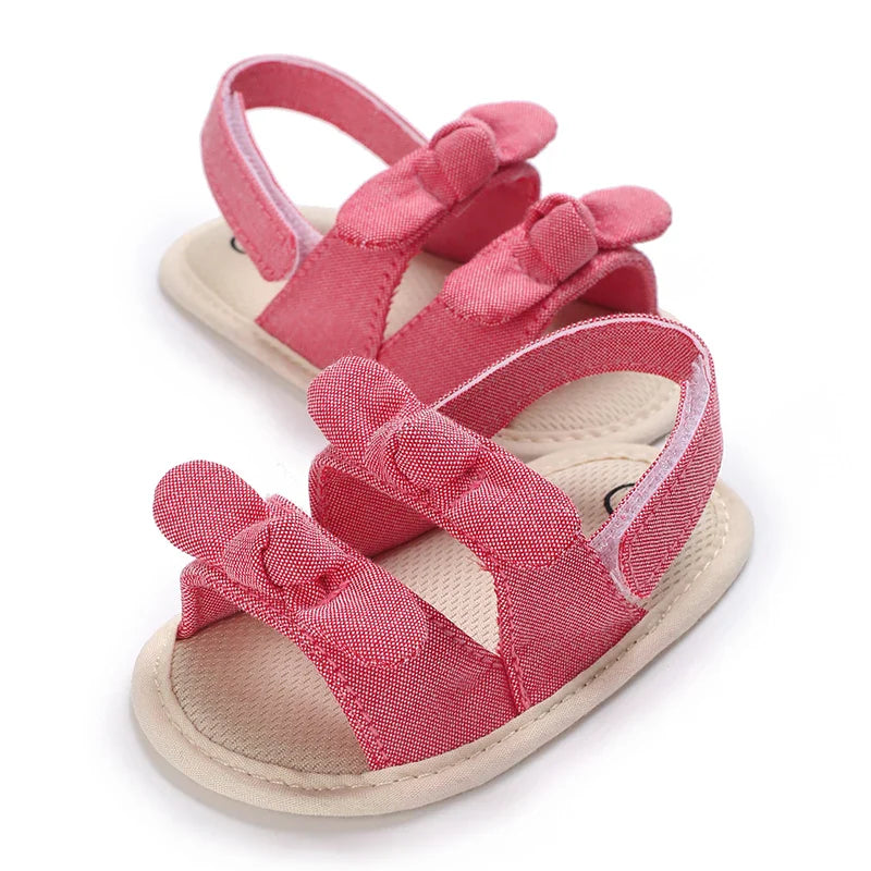 VALEN SINA 0-18M Newborn Baby Girls Summer Shoes Sandals First Walkers Newborn Shoes Casual Soft Sole Sandals Toddler Shoes (Available)