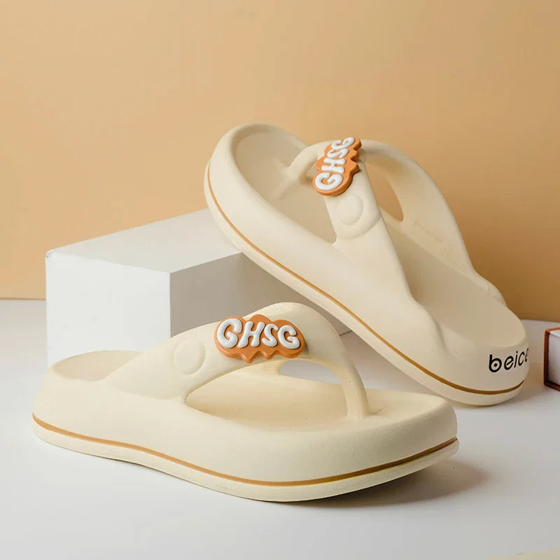 Solid Color Non-slip Leisure Couple Slippers Women Summer Beach Slippers Outdoor Women Flip Flops Breathable Beach sandals women (Available)