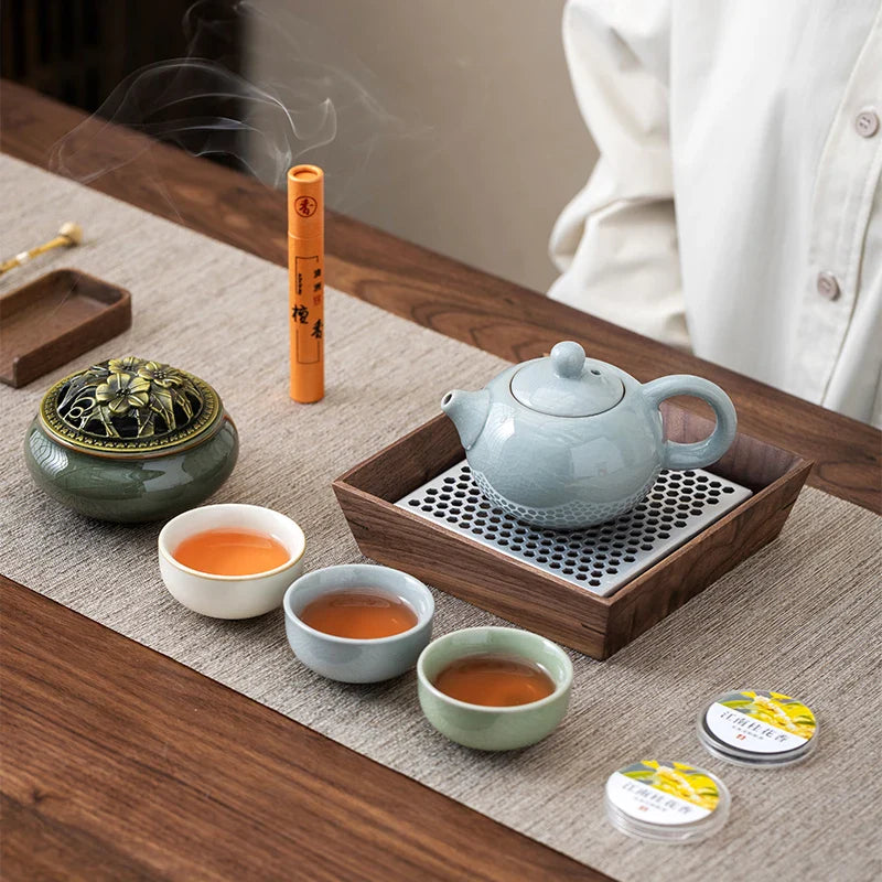 China-Chic Cultural and Creative Tea Set Gift Set Customized logo for business gift giving activities
