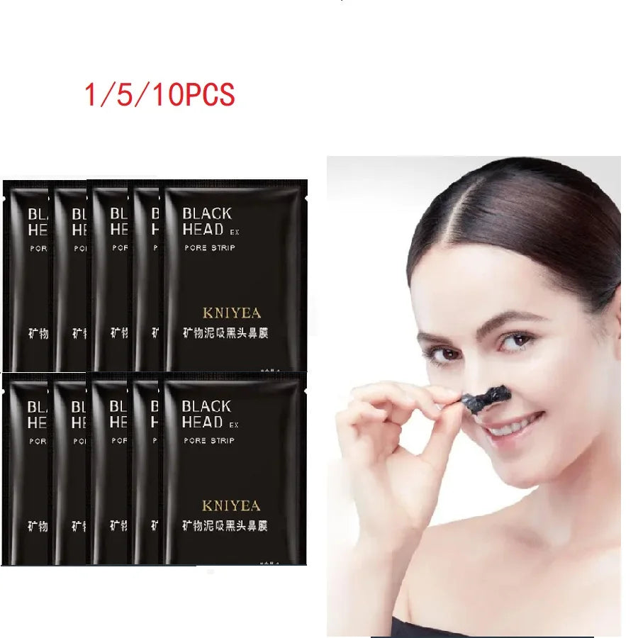 Deep Cleansing Black Mask Bamboo Charcoal Blackhead Remover Face Mask Skin Care  Peal-off Nose Mask Skin Care