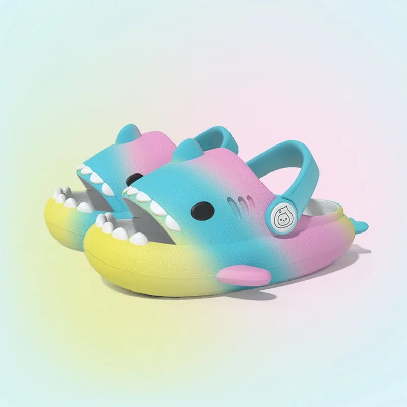 Gacimy Summer Cartoon Sandals For Children Fashion Shark Outdoor Boys And Girls Slippers Waterproof Non-slip Beach Baby Shoes