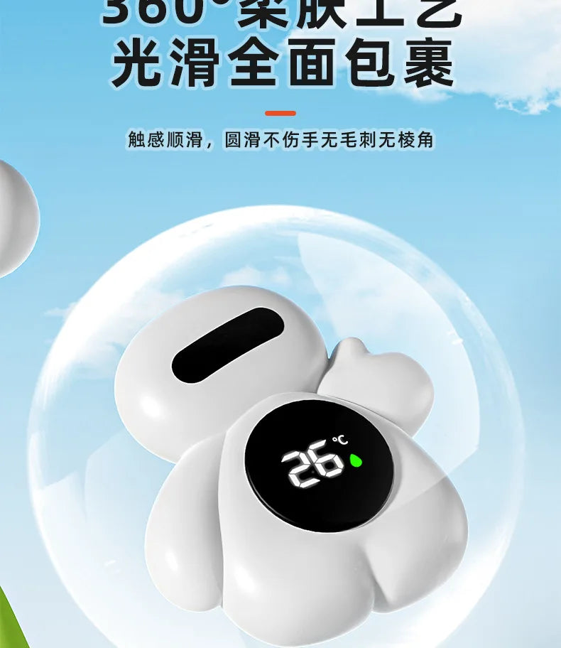 Baby Bath Thermometer Tub Temperature Monitor Hot Cold Water Resistant Temperature Warning Monitor Upgraded Sensor LED Display