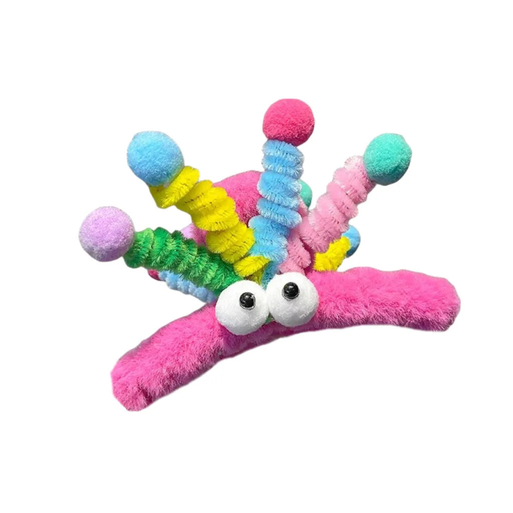 Clip Hair Accessory Thick Hair-Claw Clip Fluffy Plush Hairs Claw Clips for Girls Thick Hair Strong Hold Barrettes