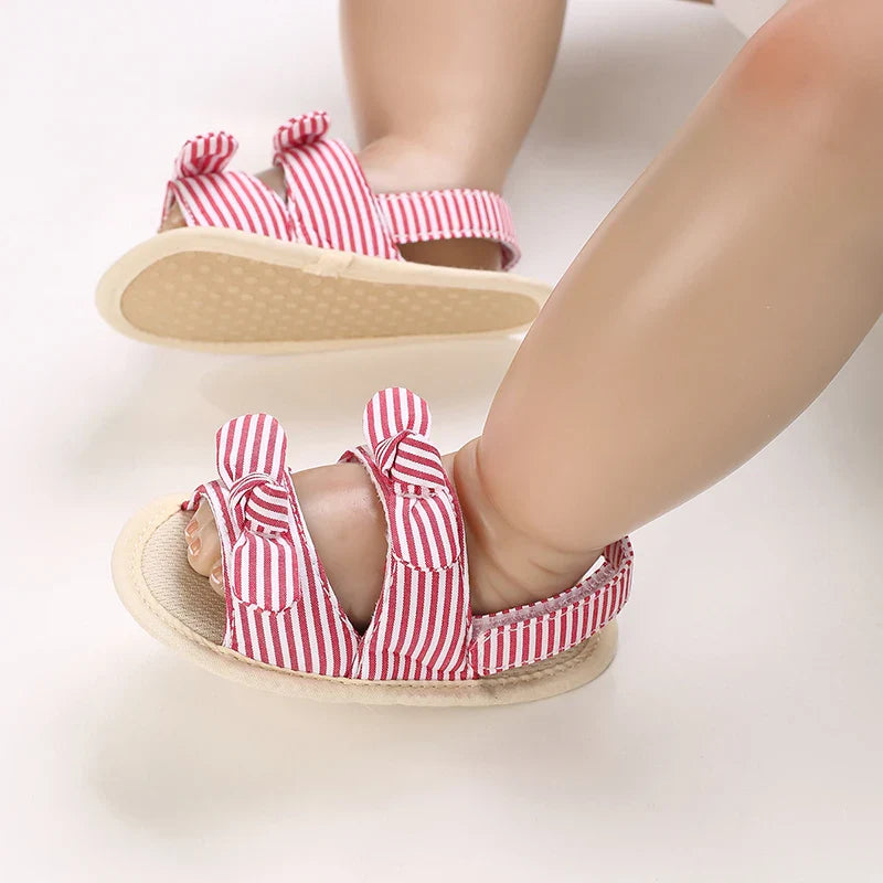 VALEN SINA 0-18M Newborn Baby Girls Summer Shoes Sandals First Walkers Newborn Shoes Casual Soft Sole Sandals Toddler Shoes (Available)