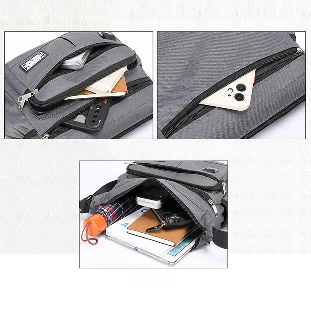 Men's Messenger Bag Men Crossbody Bag Single Shoulder Bags Big Capacity Storage Bag Multi-Pockets Business Crossbody Bags