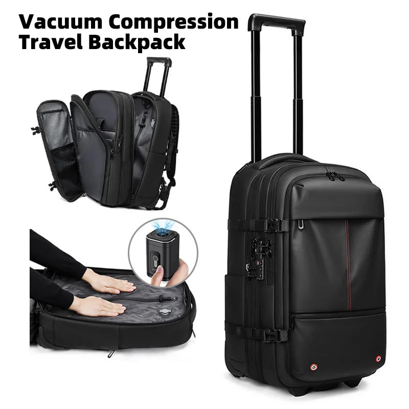 2025 Vacuum Compression Large Capacity Durable Luggage  Suitcase Wheels Women Men Cabin Carry-On Boarding Travel
