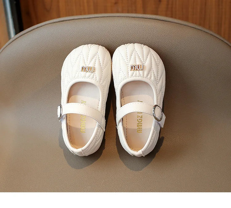 Spring Autumn New Single Shoes Shallow Mouth Bean Shoes Women's Baby Soft Women's Children's Leather Shoes