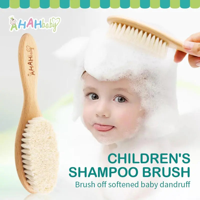 Baby Hair Brush for Hair Personalized Baby Brush Soft Goat Bristle Kids Hair Brush