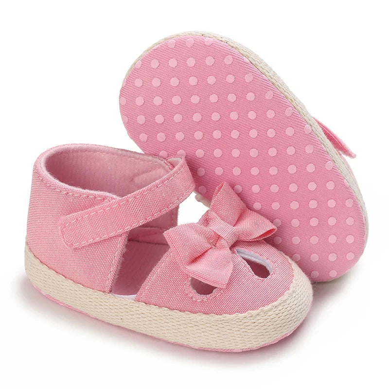 VALEN SINA 0-18M Newborn Baby Girls Summer Shoes Sandals First Walkers Newborn Shoes Casual Soft Sole Sandals Toddler Shoes (Available)