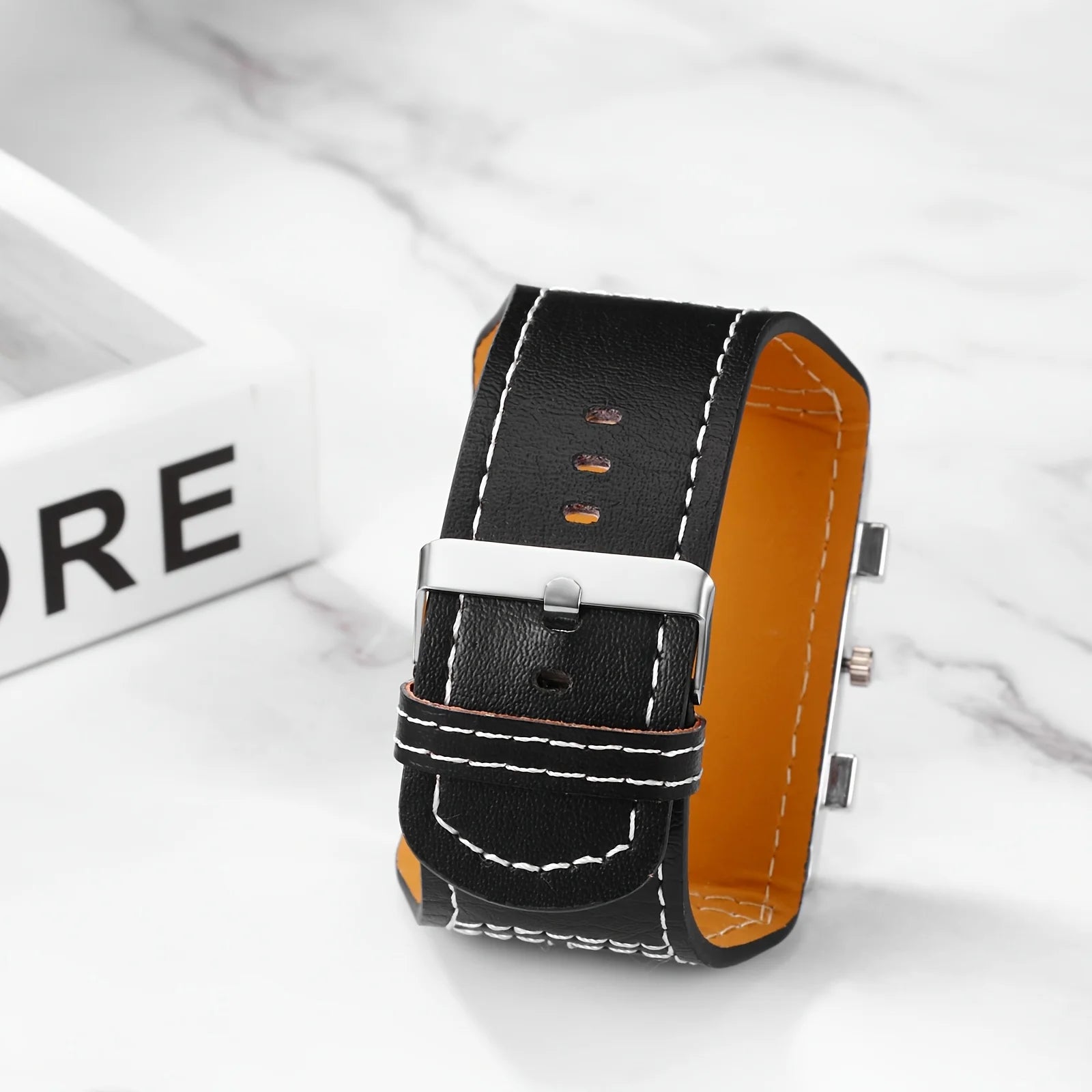 Mens Square Big Size Wristwatch Quartz Leather Strap Watches Masculino Relogio Fashion Elegant Clock Out-door Reloj Hombre saati