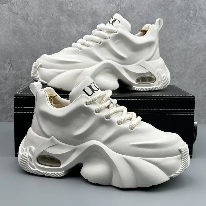 Men Shoes Designer Luxury Casual Sneakers Breathable Platform Shoes for Men Fashion Height Increasing Comfortable Non-slip Shoes (Available)