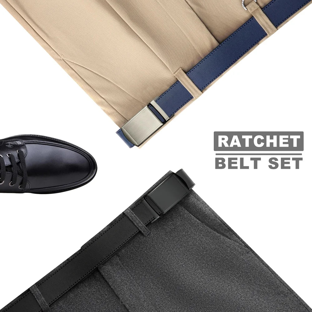 DOOPAI New Mens Belt Hollow Automatic Mens Belt Genuine Leather Luxury Belt  For Men Belt Male Strap Male Metal Automatic Buckle