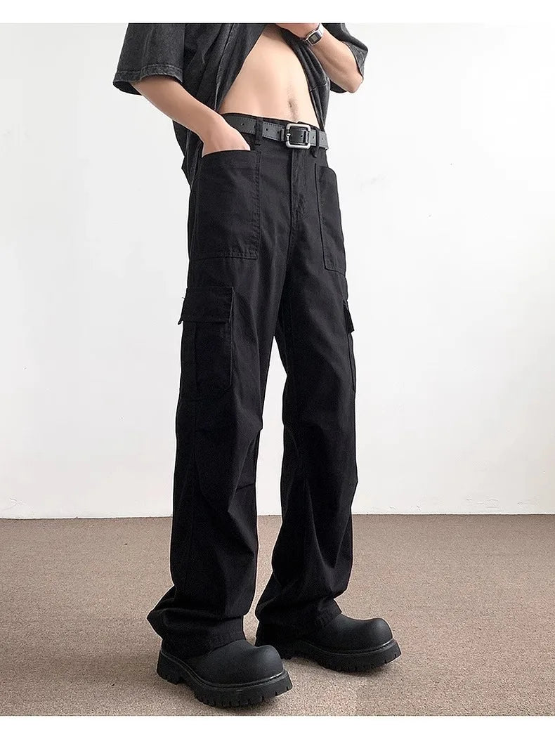 Pants Men's Trendy American Paratrooper Overalls Men's Summer Casual Handsome Outdoor Loose Straight