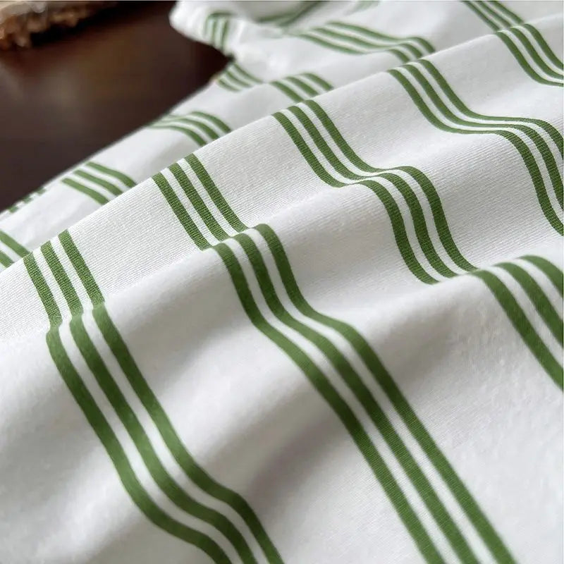 Summer Children Clothes Boys Girls Short-sleeved Striped T-shirt +Shorts 2Pcs Set Babies Fashion Round Neck Outfits Kids Suits