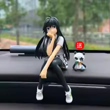 Car Interior Dashboard Ornaments Cartoon Anime ONE PIECE Luffy Yukino Set Action Figure Model Balloon Decor Auto Accessories