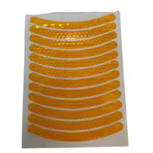 12Pcs/set Car Wheel Stripe Reflective Stickers Night Reflectors Adhesive Safety Decoration Waterproof Tapes For Bicycles Helmet  (Available)