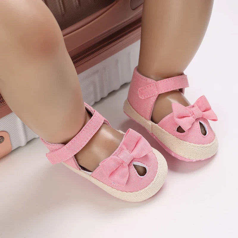 VALEN SINA 0-18M Newborn Baby Girls Summer Shoes Sandals First Walkers Newborn Shoes Casual Soft Sole Sandals Toddler Shoes (Available)