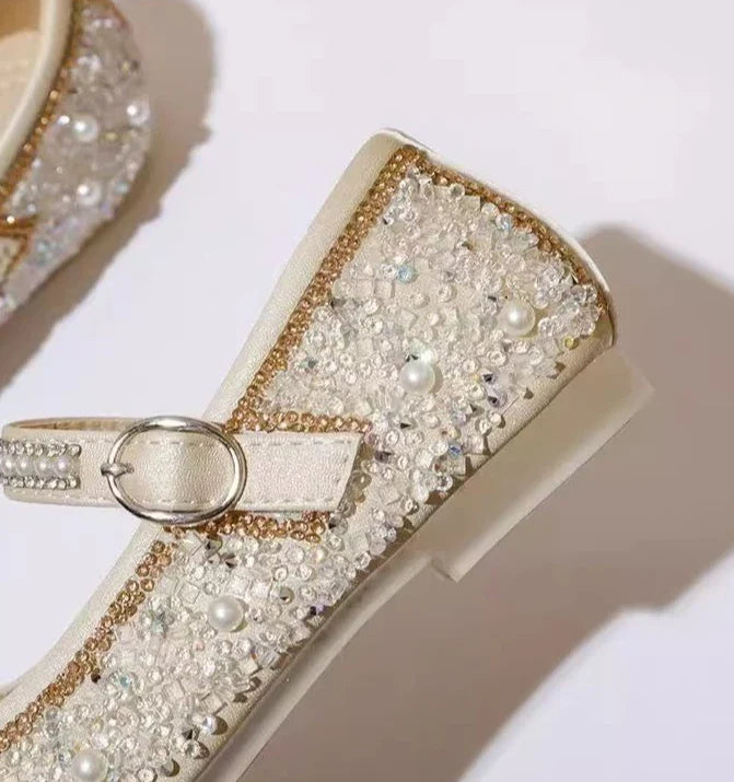 Girl's Soft Sole Princess Crystal Shoes