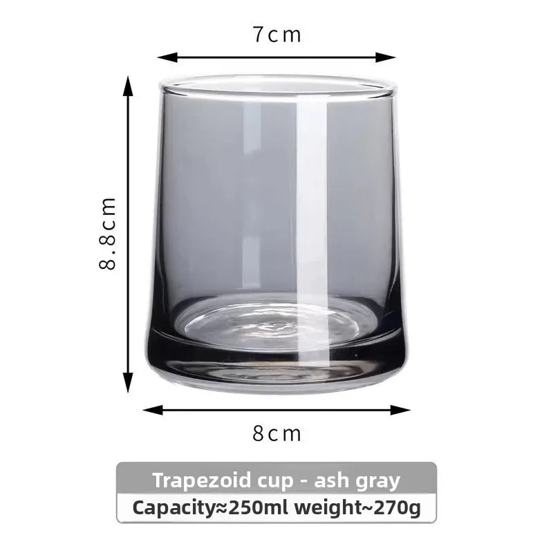 INS-style glass cups,colored trapezoidal couple's household whiskey glasses, bar and hotel mouthwash cups, beer mugs, water cups