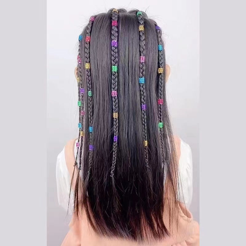Hair buckle dreadlocks Microfiber buckle girl sweet cool trendy hip-hop punk hair accessories ring  (Available)