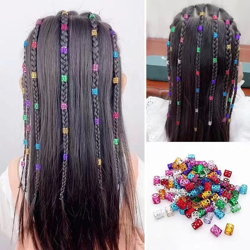 Hair buckle dreadlocks Microfiber buckle girl sweet cool trendy hip-hop punk hair accessories ring  (Available)