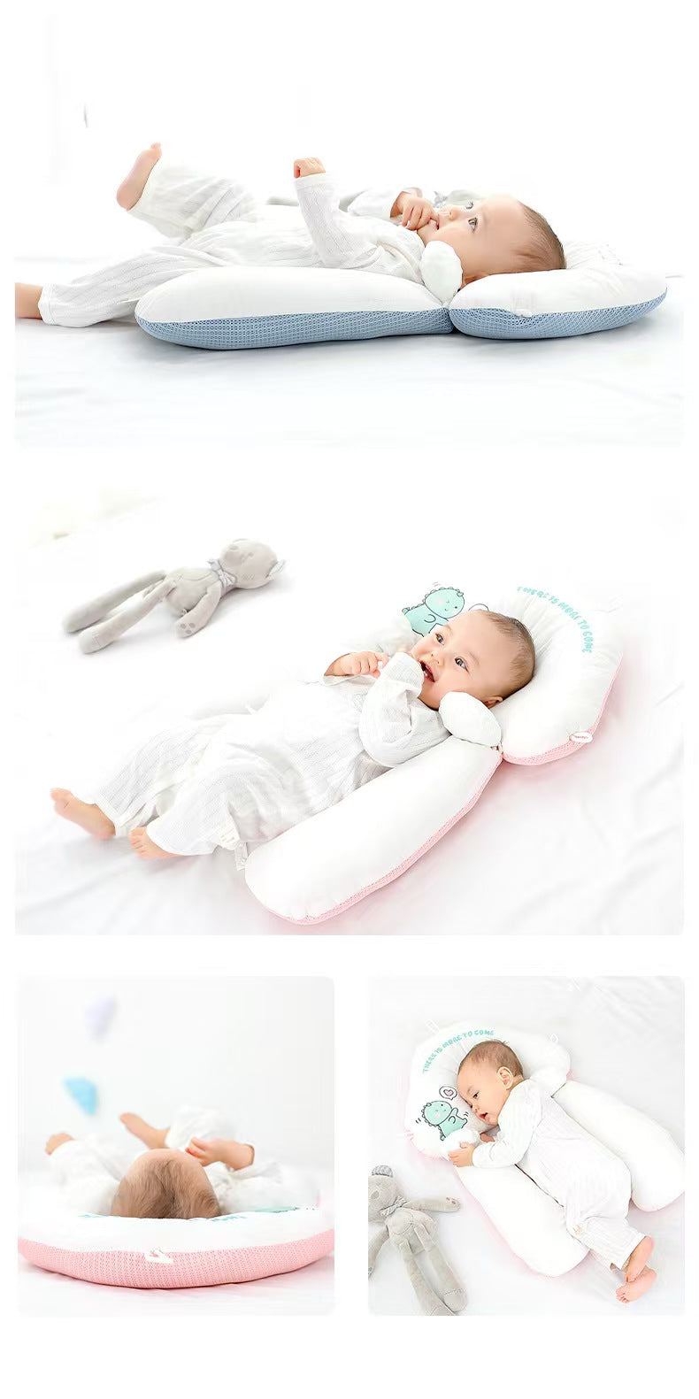 Baby Sleeping Pillow Head & Neck Support with Arm Wedge Pacifier