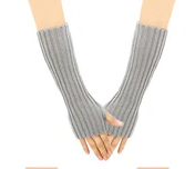 Winter Mitten Arm Warmers Knit Crochet Long Sleeve Fingerless Mittens Half Finger Acrylic Mittens   (Available)