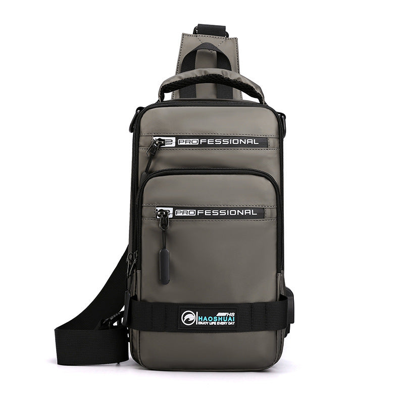 Multifunction Bags For Men Nylon Backpack Crossbody Shoulder Bag With USB Charging Port Chest Bags Pack (Available)