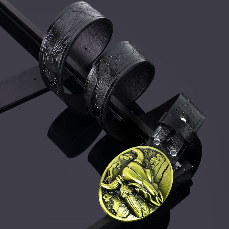 Belt Cow Head Buckle Men (Available)