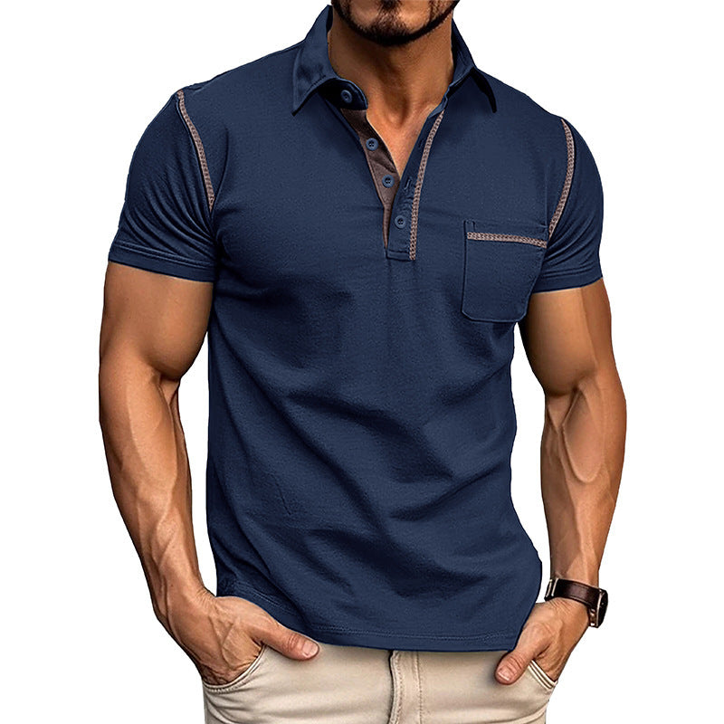Short-sleeved Polo Shirt Summer Casual Quick-dry Tops Men Clothing (Available)