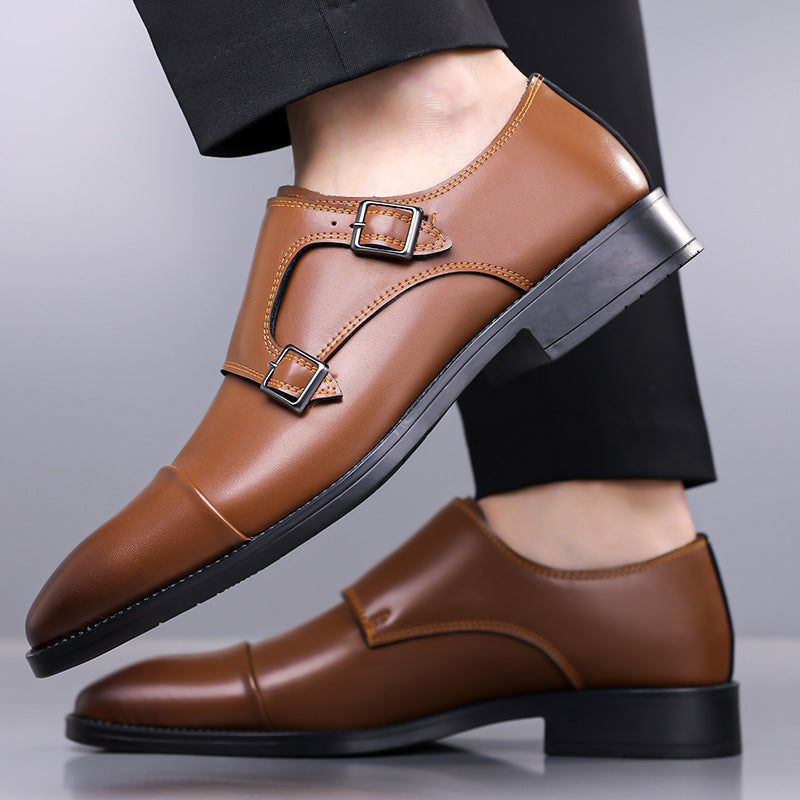 Leather Shoes Men's Business Shoes Oxford (Available)