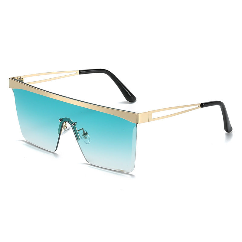 European And American Square Pair Sunglasses One-piece Lens