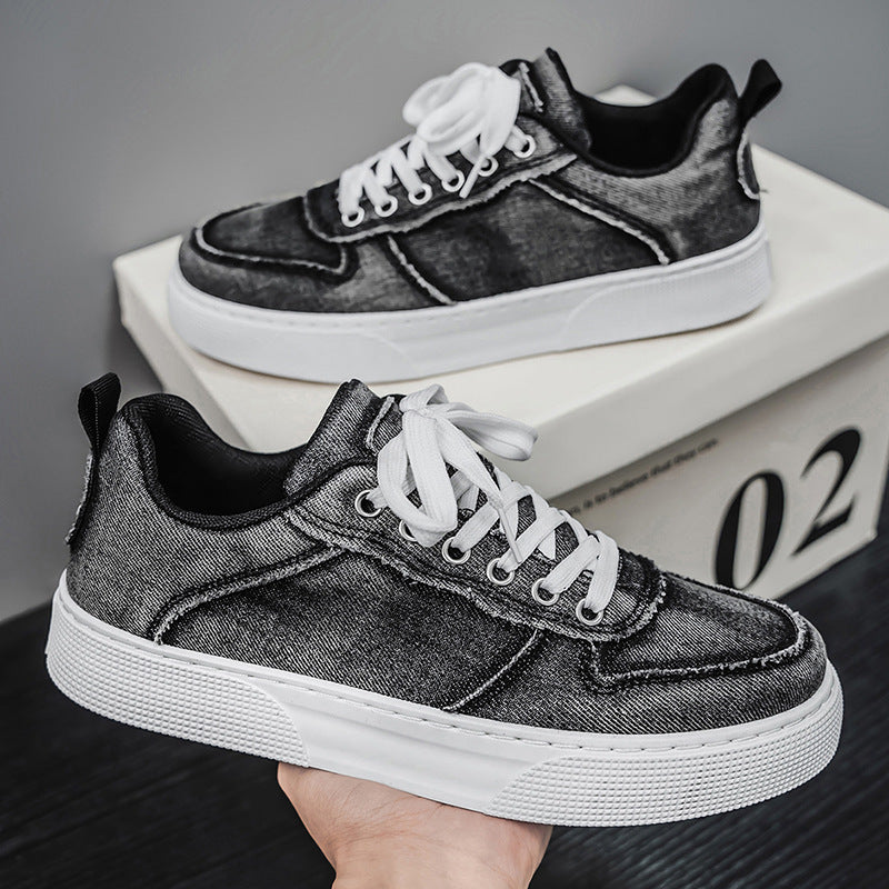 Casual Versatile Canvas Shoes Denim Trendy Stitching   (Available)
