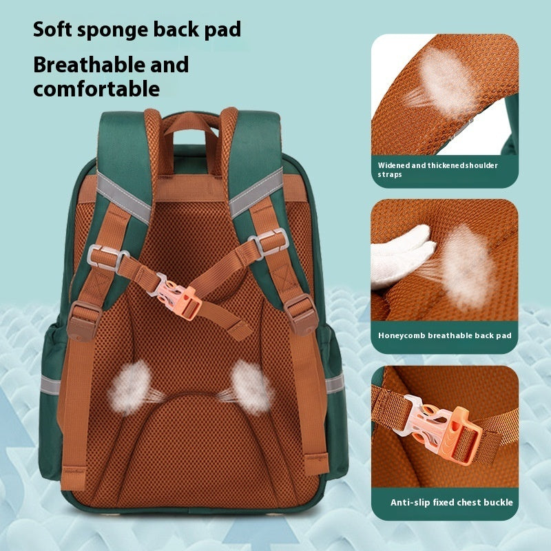 Large Capacity Primary School Student Schoolbag Lightweight And Wear-resistant   (Available)