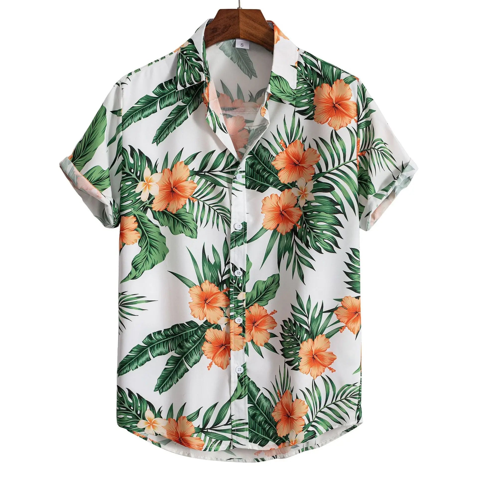 Fashion Men's Art Printed Short Sleeve Shirt   (Available)