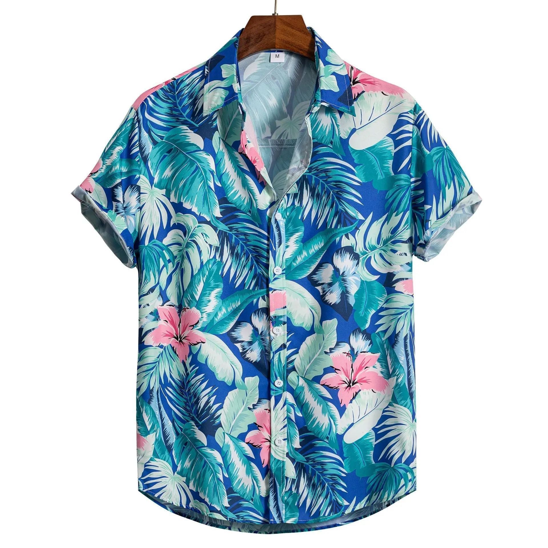 Fashion Men's Art Printed Short Sleeve Shirt   (Available)