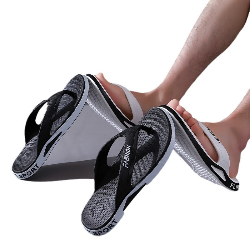 Slippers Men's Summer Thick Bottom Non-slip Deodorant Flip Flops (Available)