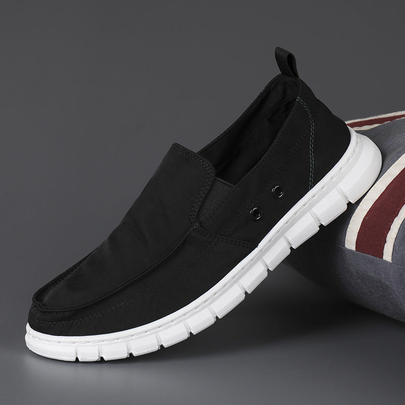 Men's New Fashionable All-match Color Matching Color Contrast Leather Shoes With Rubber Sole (Available)