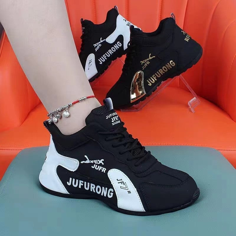 Couple Sports Casual PU White Shoes All-match Wear-resistant. (Available)