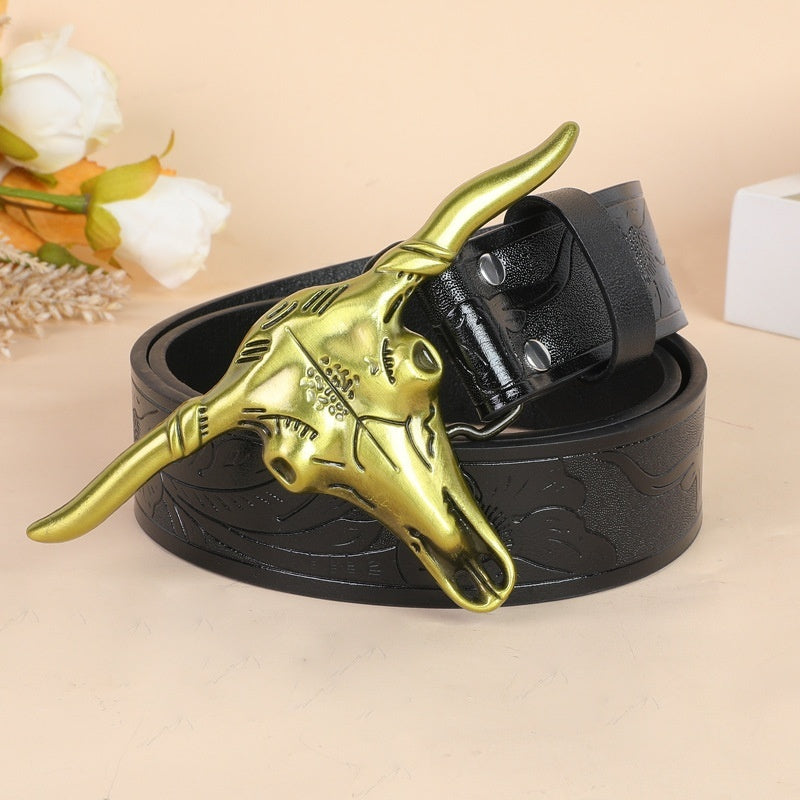 Belt Cow Head Buckle Men (Available)