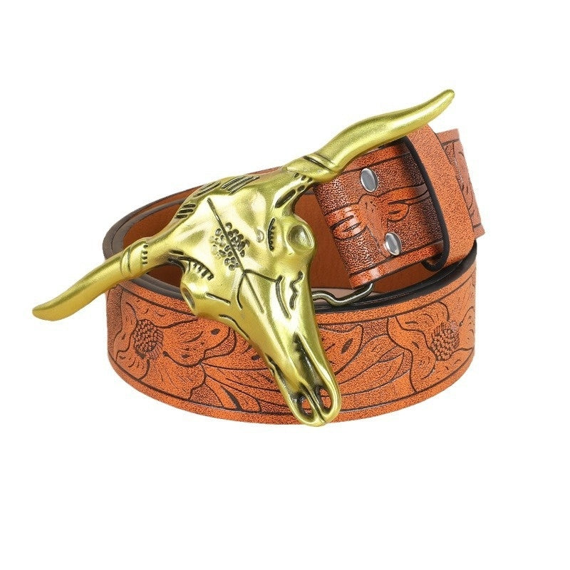 Belt Cow Head Buckle Men (Available)