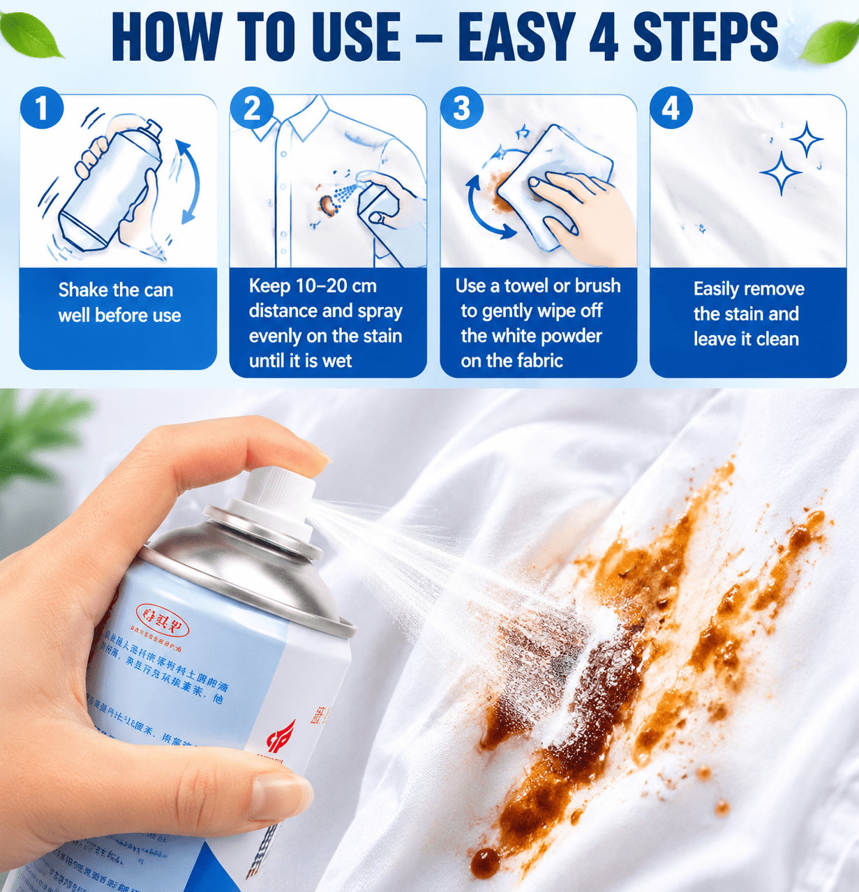 Great Clean King Stain Remover, Garment Factory Oil Stain Remover, One-Spray Cleaner, New Product for Accessories and Sewing Machines - Mom & Kids