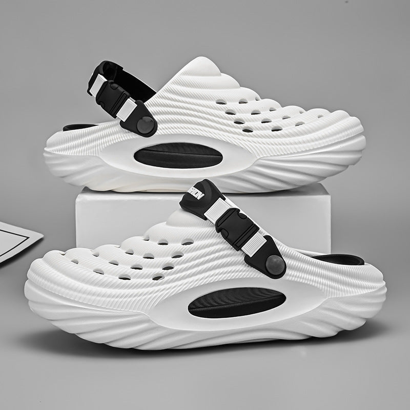 Men's Simple And Stylish Casual Platform Slippers - Mom & Kids