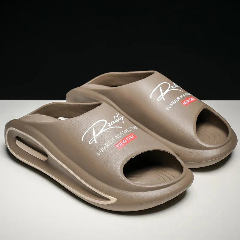 Men's Slippers New Style Casual Soft-Soled Home Sandals Non-Slip Thick-Soled Comfortable Lightweight Beach Shoes - Mom & Kids