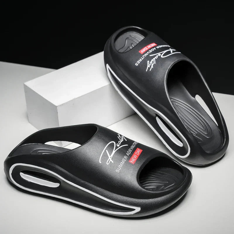Men's Slippers New Style Casual Soft-Soled Home Sandals Non-Slip Thick-Soled Comfortable Lightweight Beach Shoes - Mom & Kids