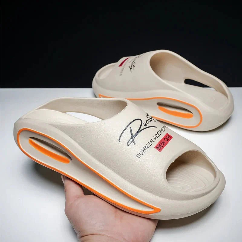 Men's Slippers New Style Casual Soft-Soled Home Sandals Non-Slip Thick-Soled Comfortable Lightweight Beach Shoes - Mom & Kids