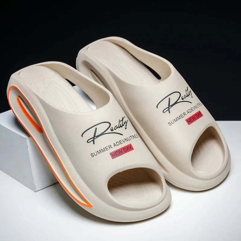Men's Slippers New Style Casual Soft-Soled Home Sandals Non-Slip Thick-Soled Comfortable Lightweight Beach Shoes - Mom & Kids
